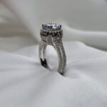 טבעת סוליטר עגול שורות 3