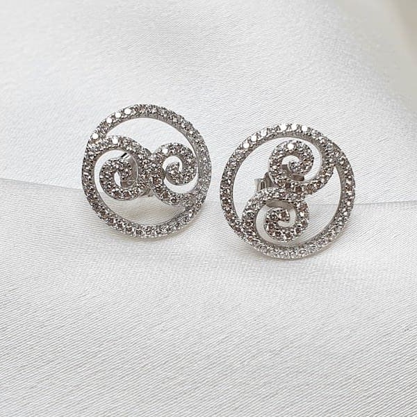 עגילי כסף אינפיניטי 1