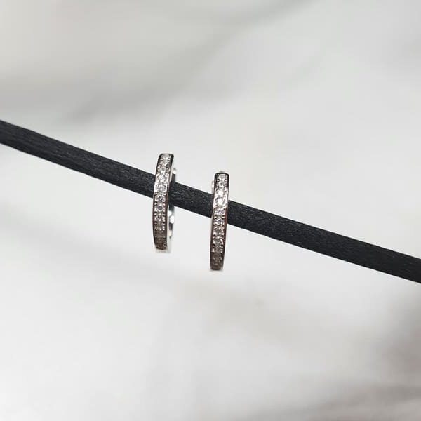 עגילי כסף חישוק 1 Rotated