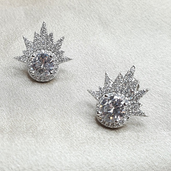 עגילי כסף שמש 1