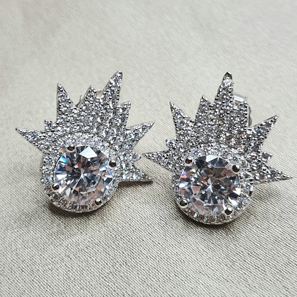 עגילי כסף שמש 2