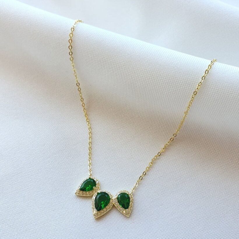 שרשרת כסף ציפוי זהב לאישה