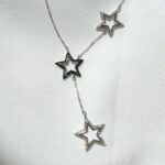 שרשרת כסף עניבה כוכבים