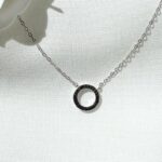 שרשרת מעגל החיים בכסף שחור