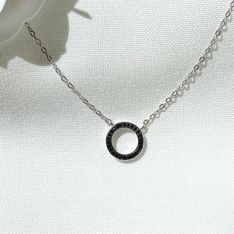 שרשרת מעגל החיים בכסף שחור