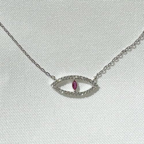 שרשרת עין זרקון ורוד E1661099346976