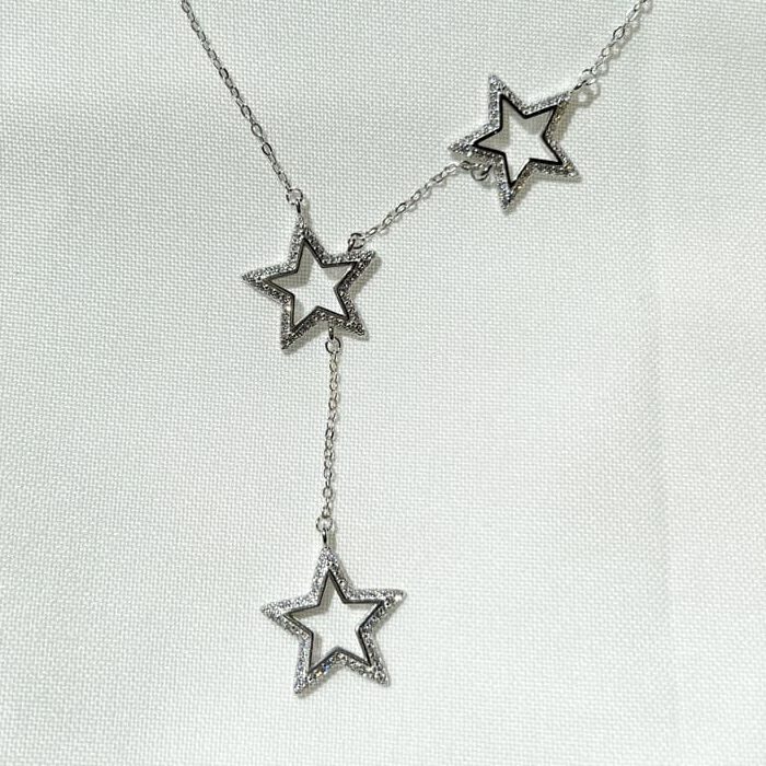 שרשרת עניבה כוכבים לאישה E1661251647440
