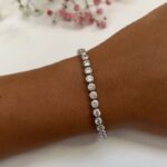 צמיד כסף לאישה שיבוץ זרקונים 2