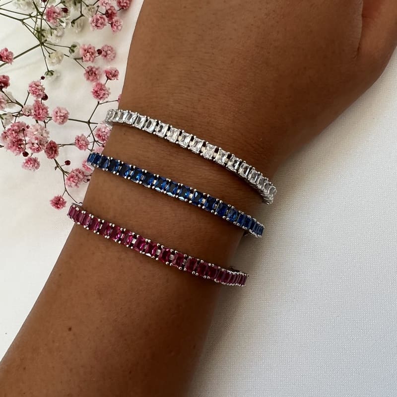 צמידי כסף טניס לאישה