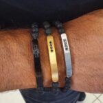 צמיד חרוזים לגבר עם פלטה E1693224464804