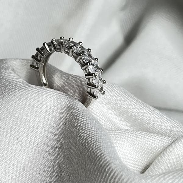 טבעת כסף פס 1