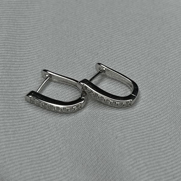 עגילים כסף פס 1