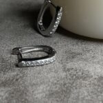 עגילים כסף פס