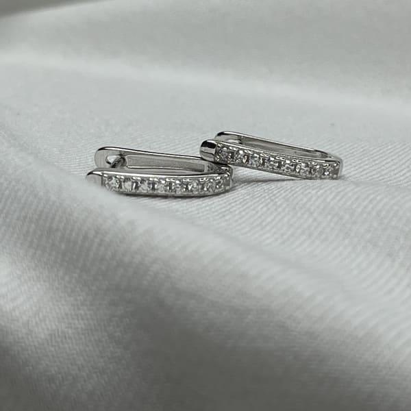 עגילים כסף פס 2