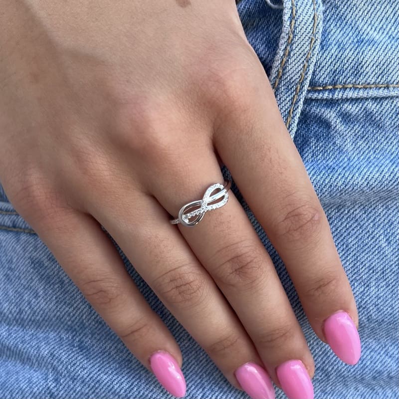 טבעת כסף אינפיניטי