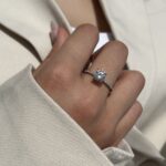 טבעת כסף סוליטר 2 3