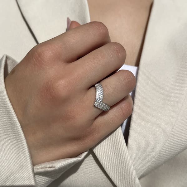 טבעת כסף עבה