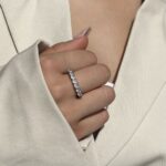 טבעת כסף פס 1