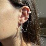 עגיל שרשרת פרח נופל 2