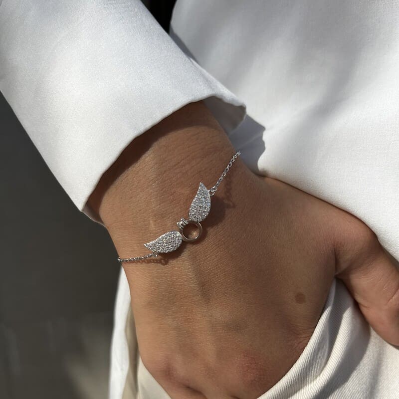 צמיד כסף טבעת כנפיים 2