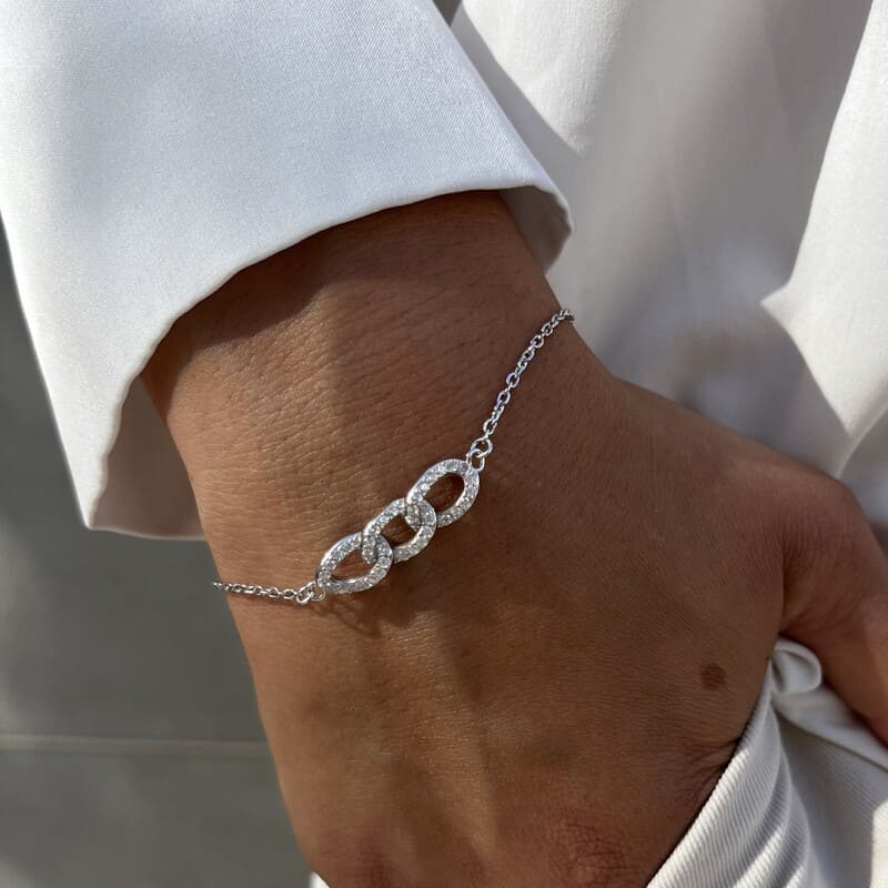 צמיד כסף לולאות