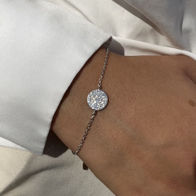 צמיד כסף עיגול