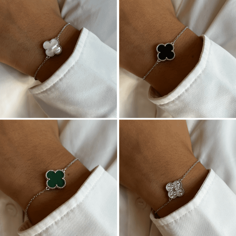 צמידי כסף תלתן