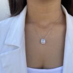 שרשרת כסף סוליטר ריבוע 1