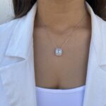 שרשרת כסף סוליטר ריבוע 2