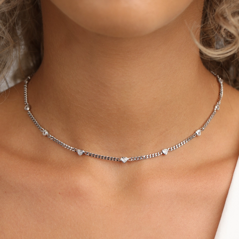 1129(2)silver Necklaces