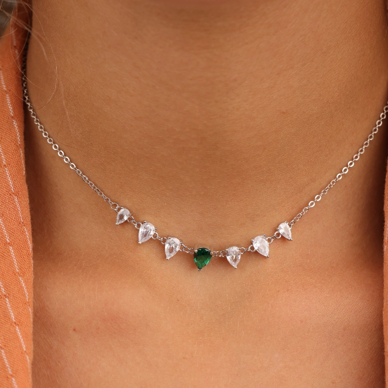 1141(2)silver Necklaces