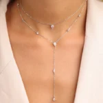1158(2)silver Necklaces