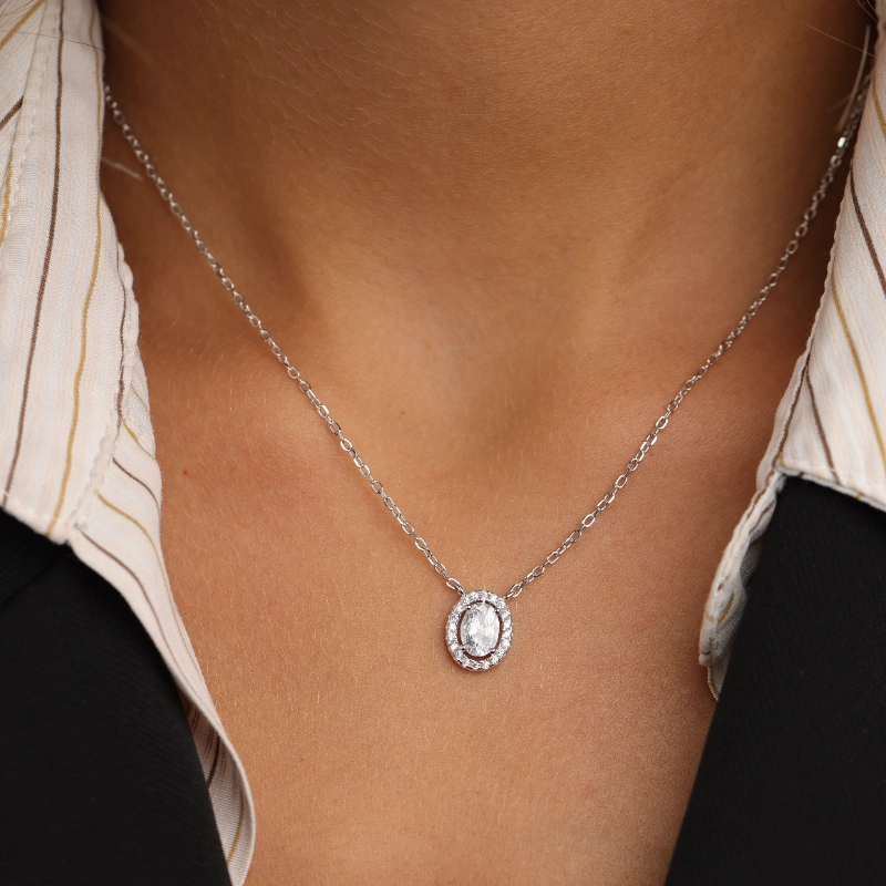 1192(2)silver Necklaces