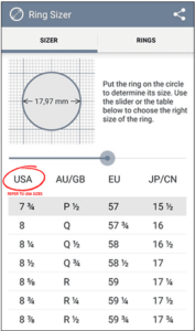 What Is My Ring Size 1