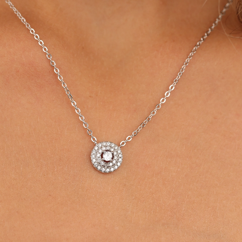 1063(2)silver Necklaces