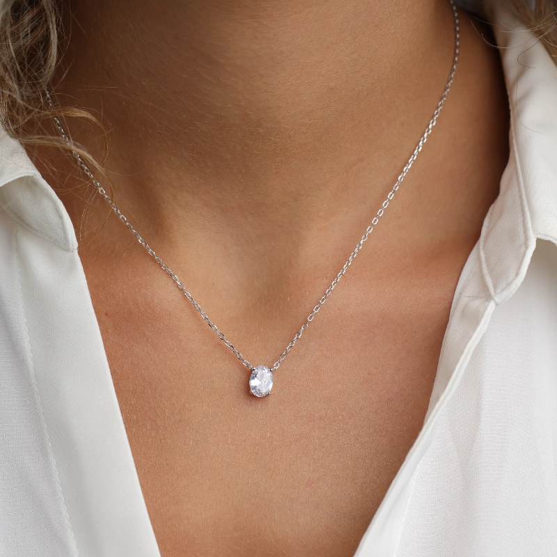 1173(2)silver Necklaces