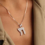 1184(2)silver Necklaces