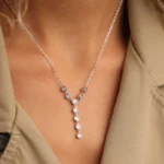 1186(2)silver Necklaces