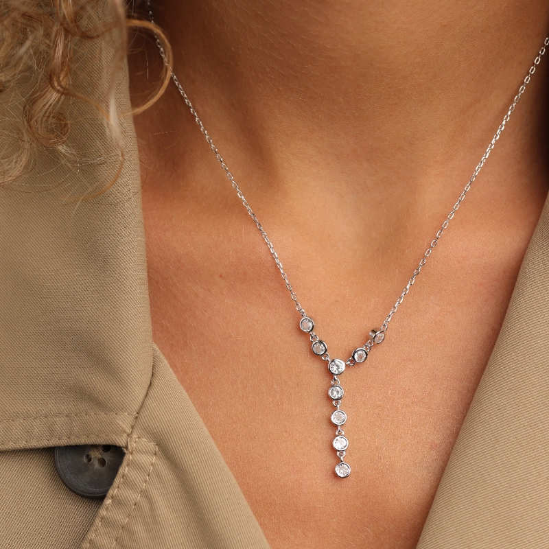 1186(4)silver Necklaces