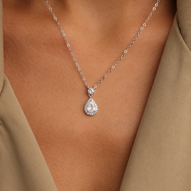 1193(2)silver Necklaces