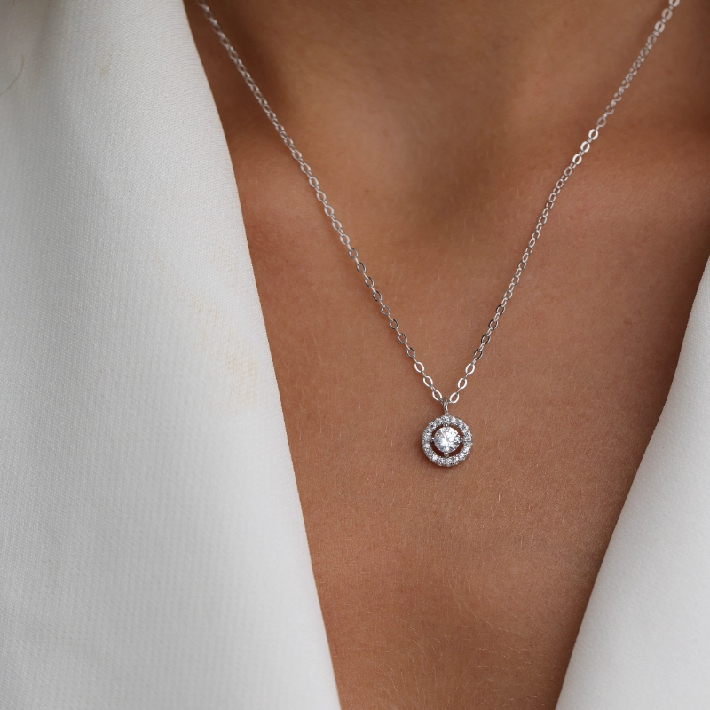 1201(2)silver Necklaces